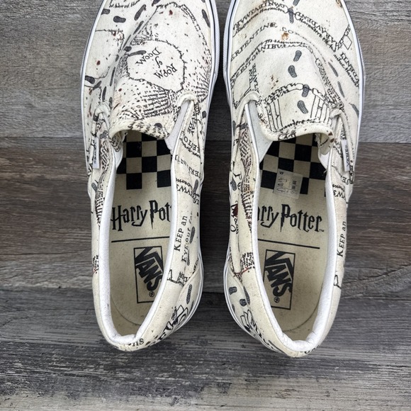 Vans x Harry Potter Mens 9/10.5W Marauder's Map Mischief Managed Classic Slip-On - Picture 12 of 15